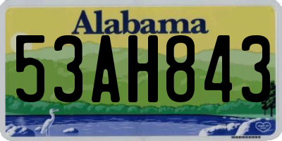 AL license plate 53AH843