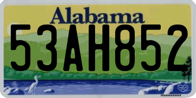 AL license plate 53AH852
