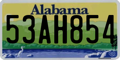 AL license plate 53AH854