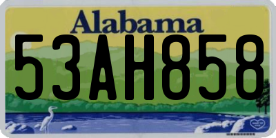 AL license plate 53AH858
