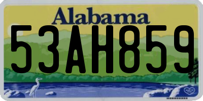 AL license plate 53AH859