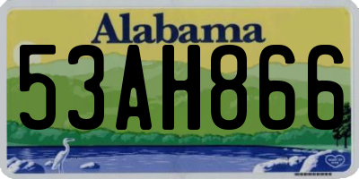 AL license plate 53AH866