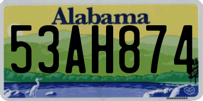 AL license plate 53AH874