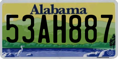 AL license plate 53AH887