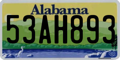 AL license plate 53AH893