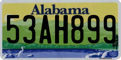 AL license plate 53AH899