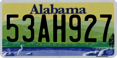 AL license plate 53AH927