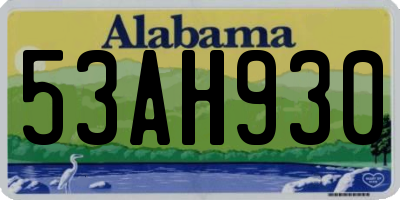 AL license plate 53AH930