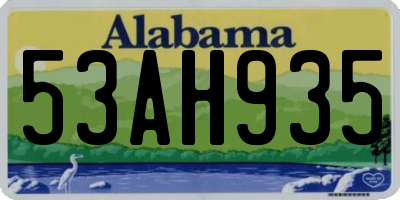 AL license plate 53AH935