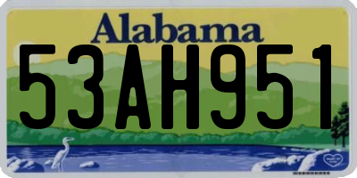AL license plate 53AH951