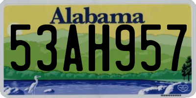 AL license plate 53AH957
