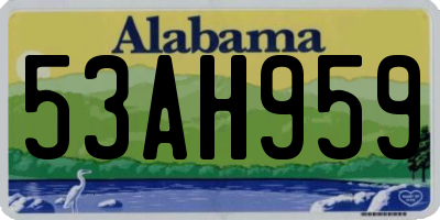 AL license plate 53AH959