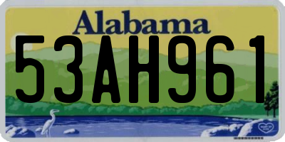 AL license plate 53AH961