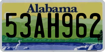AL license plate 53AH962