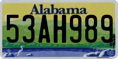 AL license plate 53AH989