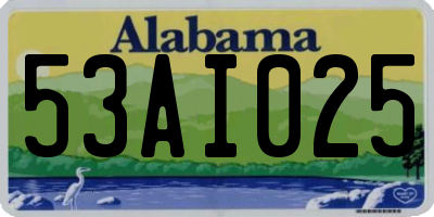 AL license plate 53AI025
