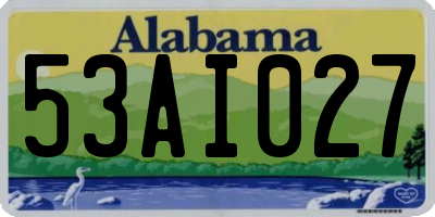 AL license plate 53AI027