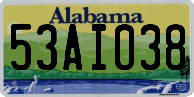 AL license plate 53AI038
