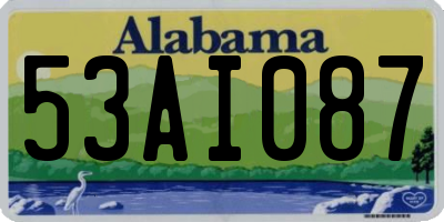 AL license plate 53AI087