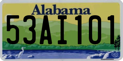 AL license plate 53AI101
