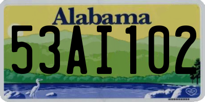 AL license plate 53AI102