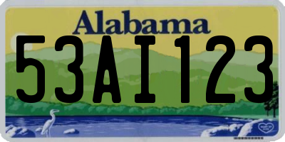 AL license plate 53AI123