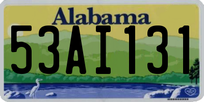 AL license plate 53AI131