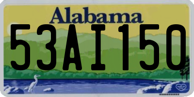 AL license plate 53AI150