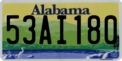 AL license plate 53AI180