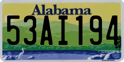 AL license plate 53AI194