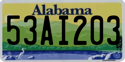 AL license plate 53AI203