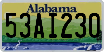 AL license plate 53AI230