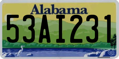 AL license plate 53AI231