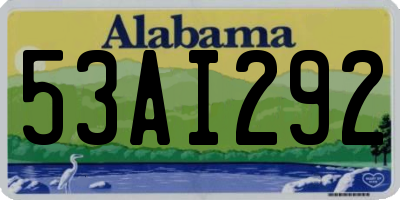 AL license plate 53AI292