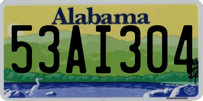 AL license plate 53AI304