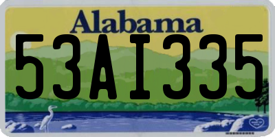 AL license plate 53AI335
