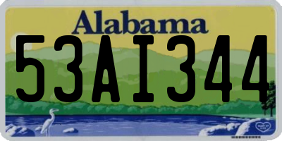 AL license plate 53AI344