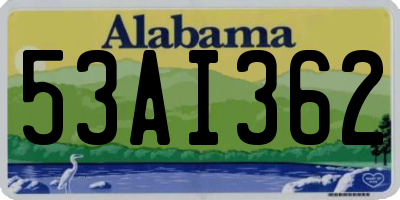 AL license plate 53AI362