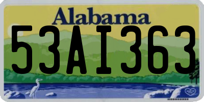 AL license plate 53AI363