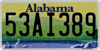 AL license plate 53AI389