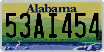 AL license plate 53AI454