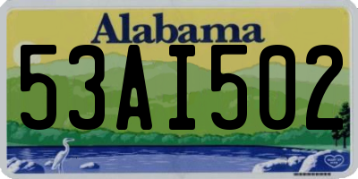AL license plate 53AI502
