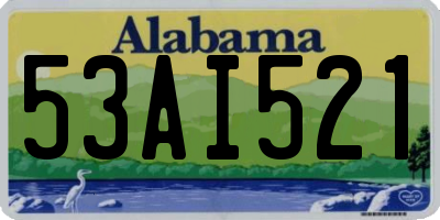 AL license plate 53AI521