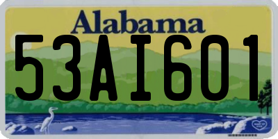 AL license plate 53AI601