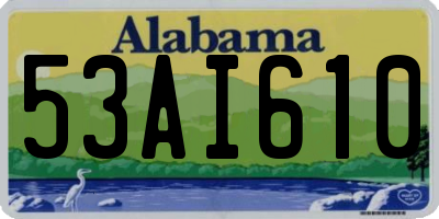 AL license plate 53AI610