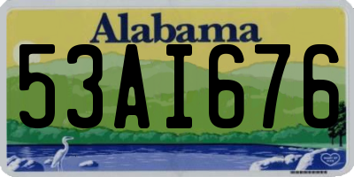 AL license plate 53AI676