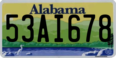 AL license plate 53AI678