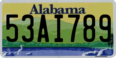 AL license plate 53AI789