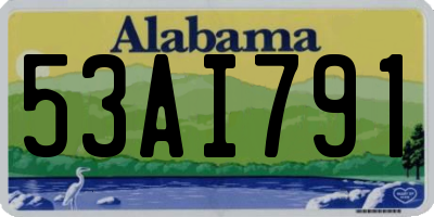 AL license plate 53AI791