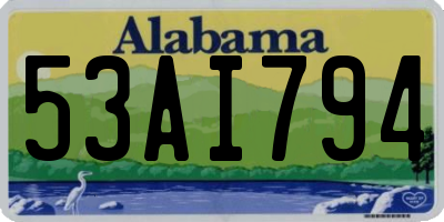 AL license plate 53AI794
